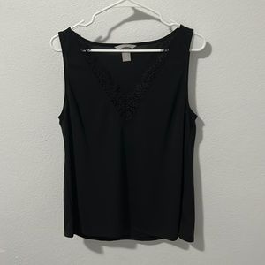 H&M Black Lace V Neck Blouse